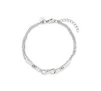 s.Oliver Bracelet - Elegant Bracelet Made of Polished Stainless Steel - Silver - Anchor Chain Adjustable up to 21 cm - Waterproof and Skin-friendly