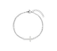 s.Oliver Bracelet - Elegant Bracelet Made of Polished Stainless Steel - Silver - Anchor Chain Adjustable up to 21 cm - Waterproof and Skin-friendly