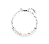 s.Oliver Bracelet - Elegant Bracelet Made of Polished Stainless Steel - Silver - Link Chain Adjustable up to 21 cm - Waterproof and Skin-friendly