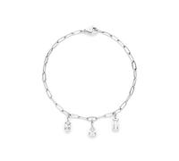 s.Oliver Bracelet - Elegant Bracelet Made of Polished Stainless Steel - Silver - Link Chain Adjustable up to 21 cm - Waterproof and Skin-friendly