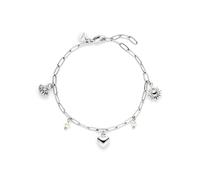 s.Oliver Bracelet - Elegant Bracelet Made of Polished Stainless Steel - Silver - Link Chain Adjustable up to 21 cm - Waterproof and Skin-friendly