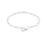 s.Oliver Bracelet - Elegant Bracelet Made of Polished Stainless Steel - Silver - Link Chain Adjustable up to 21 cm - Waterproof and Skin-friendly