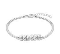 s.Oliver Bracelet - Elegant Bracelet Made of Polished Stainless Steel - Silver - Square Chain Adjustable up to 20 cm - Waterproof and Skin-friendly