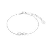 s.Oliver bracelet 925 Sterling silver woman bracelet, with zirconia synth., 16+3 cm, silver, Infinity, comes in jewelry gift box
