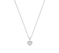 s.Oliver Chain with pendant Sets, with Glass, 37+5 cm, Silver, Heart, Comes in jewelry gift box, 9054046