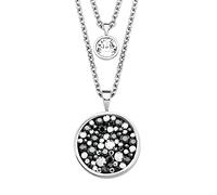 s.Oliver necklace with pendant stainless steel woman necklace, with crystal, 40/45+3 cm, silver, comes in jewelry gift box