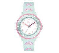 s.Oliver Children's Watch - Round - Blue - 38 mm - Plastic Watch with Quartz Movement on Silicone Strap with Pin Buckle - Analogue Watch - 5 ATM Waterproof - Scratch-Resistant