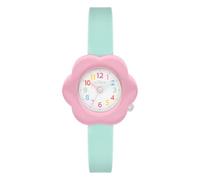s.Oliver Children's Watch - Round - Pink - 30 mm - Metal Watch with Quartz Movement on Silicone Strap with Pin Buckle - Analogue Watch - 3 ATM Waterproof - Scratch-Resistant
