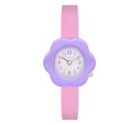 s.Oliver Children's Watch - Round - Purple - 30 mm - Metal Watch with Quartz Movement on Silicone Strap with Pin Buckle - Analogue Watch - 3 ATM Waterproof - Scratch-Resistant