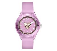 s.Oliver Children's Watch - Round - Purple - 38 mm - Plastic Watch with Quartz Movement on Silicone Strap with Pin Buckle - Analogue Watch - 5 ATM Waterproof - Scratch-Resistant