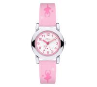 s.Oliver Children's Watch - Round - Silver - 27 mm - Metal Watch with Quartz Movement on Silicone Strap with Pin Buckle - Analogue Watch - 3 ATM Waterproof - Scratch-Resistant