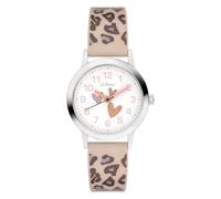 s.Oliver Children's Watch - Round - Silver - 28 mm - Metal Watch with Quartz Movement on Silicone Strap with Pin Buckle - Analogue Watch - 3 ATM Waterproof - Scratch-Resistant
