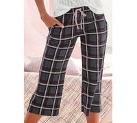 s.Oliver Cropped Pyjama Bottoms Burgundy Check