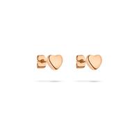 s.Oliver Earrings - Elegant Stud Earrings Made of Polished Stainless Steel - Rose Gold - Waterproof and Skin-friendly