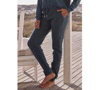 s.Oliver Elasticated Waist Ribbed Straight Leg Joggers Petrol