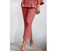 s.Oliver Elasticated Waist Woven Cotton Culottes Rust Red
