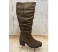 s. Oliver Faux Suede Boots Dark Taupe Pull On Knee Women's Boot UK 3 or 5
