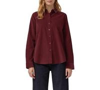 s.Oliver Fine Corduroy Blouse with Shirt Collar, 3902_Bordeaux, 16