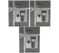 S.oliver Gift Set for Him 3 Duo Sets = 3 x 30ml EDT Spray + 3 x 75ml Shower Gel