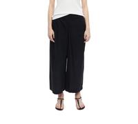 Women's High Rise Wide Leg Relaxed Fit Poplin Trousers s.Oliver Noir 36