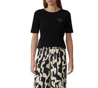 s.Oliver Jersey T-Shirt in Slim Fit with Front Print Black 38, Black, 12