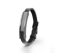 S.Oliver Jewel Men Bracelet Leather Black Stainless Steel SO1011/1 - 455251