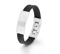 S.Oliver Jewel Men's Bracelet Stainless Steel Leather 2012583