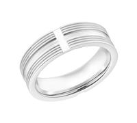 S.oliver Jewel Men's Ring Stainless Steel Silver Cross 203154