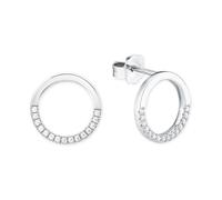 S.Oliver Jewel Women Earrings Silver Zirconia Circle 2018676