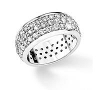 S.Oliver Jewel Women's Ring Silver Zirconia White SO573 NEW