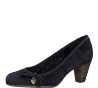 s.Oliver Ladies Heart Bow Pumps, Navy, 8 UK