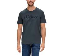 s.Oliver Logo Print T-Shirt, Grey 95d2, XL