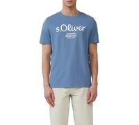 s.Oliver Logo Print T-Shirt, Ocean Blue, M