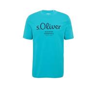 s.Oliver Logo Print T-Shirt, Pastel Turquoise, XL