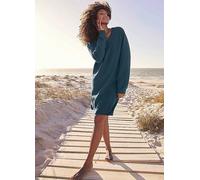 s.Oliver Long Sleeve V-Neck Sweatshirt Dress Petrol