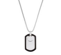 S.oliver Men Necklace Stainless Steel Silver Pendant Dog-Tag 2036864