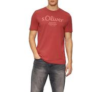 s.Oliver Men's 2139909 Logo Shirt, Poppy Red, M