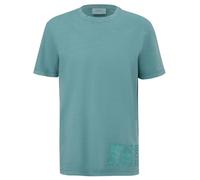 s.Oliver Men's 2143962 T-Shirt with Label Print, Petrol 6565, XL