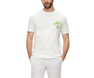 s.Oliver Men's 2146580 T-Shirt, White 01d2, S