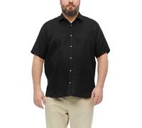 s.Oliver Men's 2181248 Linen Shirt Short Sleeve (Pack of 1), Black, 4XL
