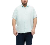 s.Oliver Men's 2181248 Linen Shirt Short Sleeve (Pack of 1), Turquoise, 5XL