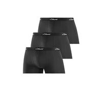 s.Oliver Men's 3 x Basic Boxers Shorts, Black, M