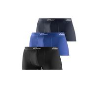 s.Oliver Men's 3 x Boxer Basic_1 Shorts, Blue Assorted, M (Pack of 3)