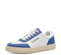 s.Oliver Mens Flat Lace Up Casual Sneakers, White Ocean, 9.5 UK