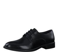 s.Oliver Mens Leather Oxford Dress Shoes, Black, 11 UK