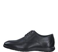 s.Oliver Mens Leather Oxford Dress Shoes, Black, 8 UK