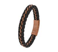 s.Oliver Men's Leather Stainless Steel Bracelet 2037990