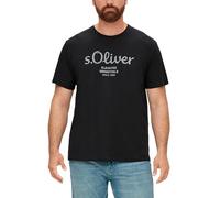 s.Oliver Mens Logo T-Shirt, Black, 4XL