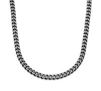 s.Oliver Men's Necklace - Brushed Stainless Steel Necklace - Silver - Link Chain 55 cm - Waterproof and Skin-Friendly