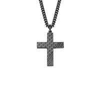 s.Oliver Men's necklace with pendant, cross, comes in a jewelry gift box